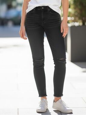 R13 Alison Skinny Distressed Black Jeans Women’s Size 30